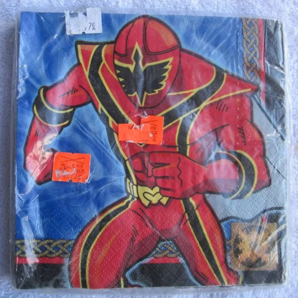 Power Rangers Party Express Hallmark Paper Luncheon & Beverage Napkins Birthday